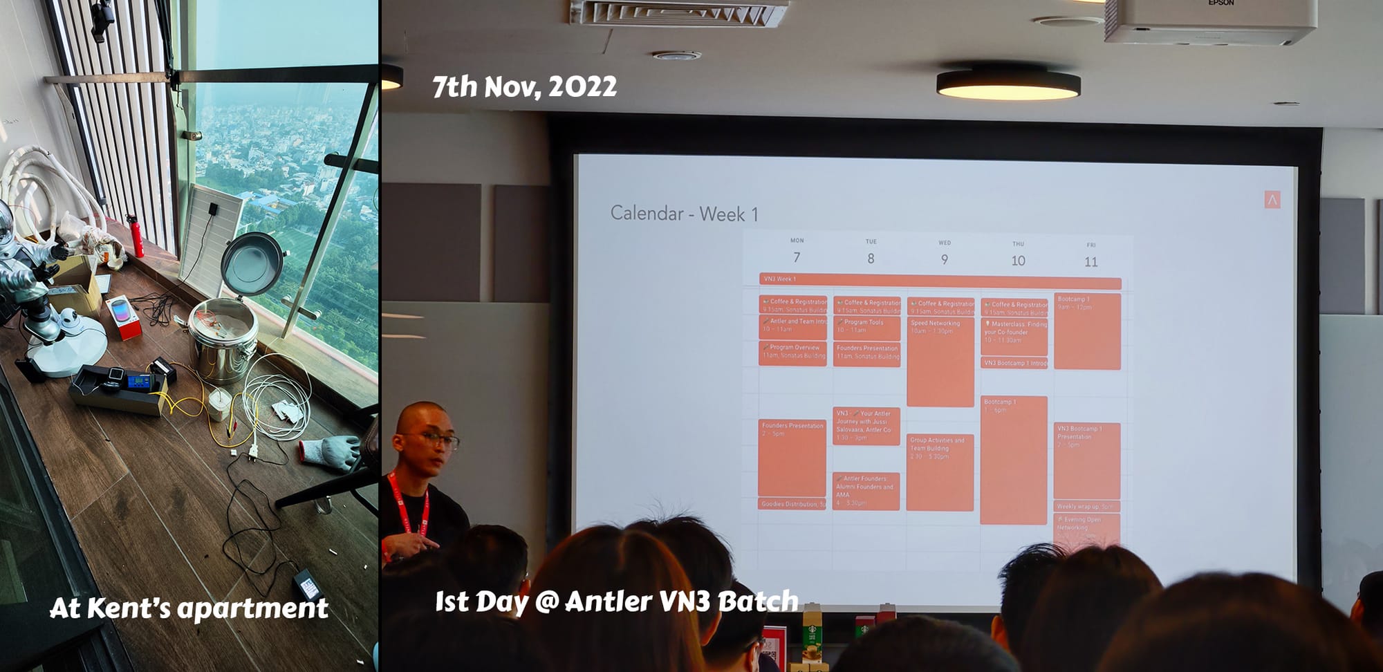 Sand Battery experiment and Antler program first day